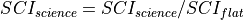 SCI_{science} = SCI_{science} / SCI_{flat}